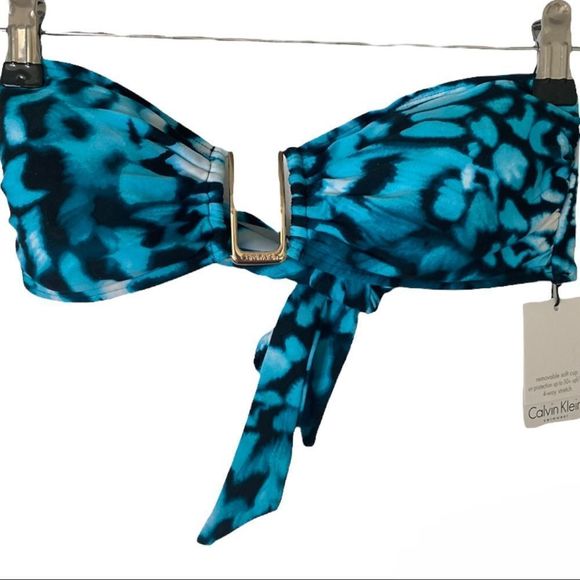 🆕 CK Swim: Strapless Bikini Top With Detachable Straps - Picture 3 of 15